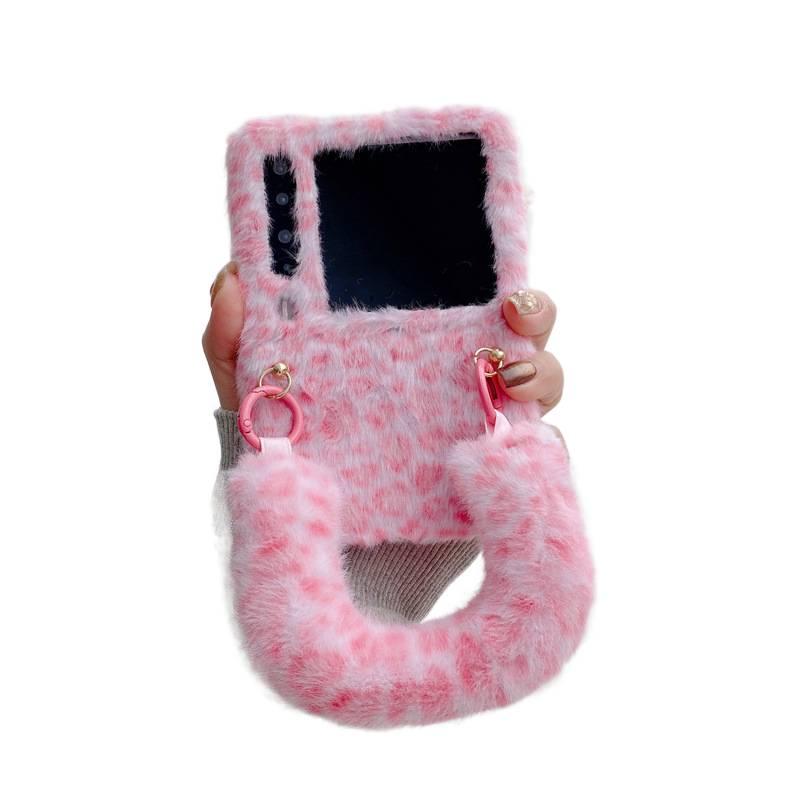 غطاء واقي | مقاوم للصدمات لـ Samsung Galaxy Z Flip 5 | حماية من السقوط | نقشة الفهد | بنفسجي - Image 4