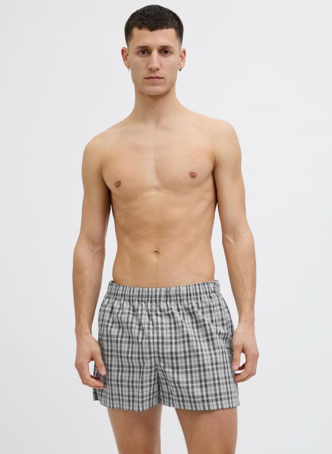 JACK & JONES Pack of 3 - Plaid Cotton Boxers - Image 4
