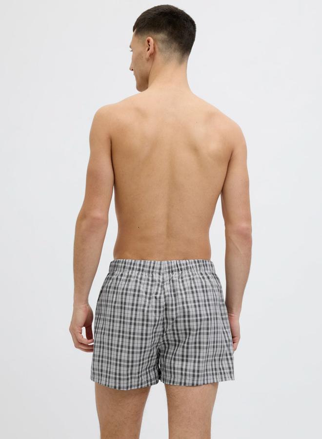 JACK & JONES Pack of 3 - Plaid Cotton Boxers - Image 2