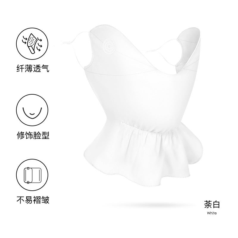 Generic Summer Ice Silk Sunscreen Mask Breathable Moisturizing Earloop [flip] crystal blue - Image 5