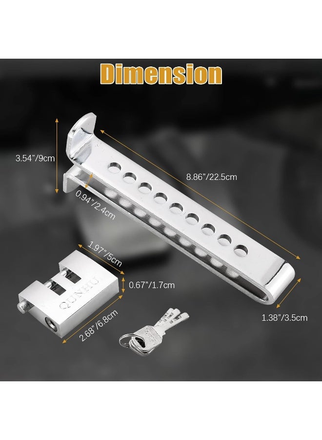 FLK Tech Car Lock Stainless Steel Clutch Lock Accelerator Lock Anti-Theft Device with 3 Keys - Image 2