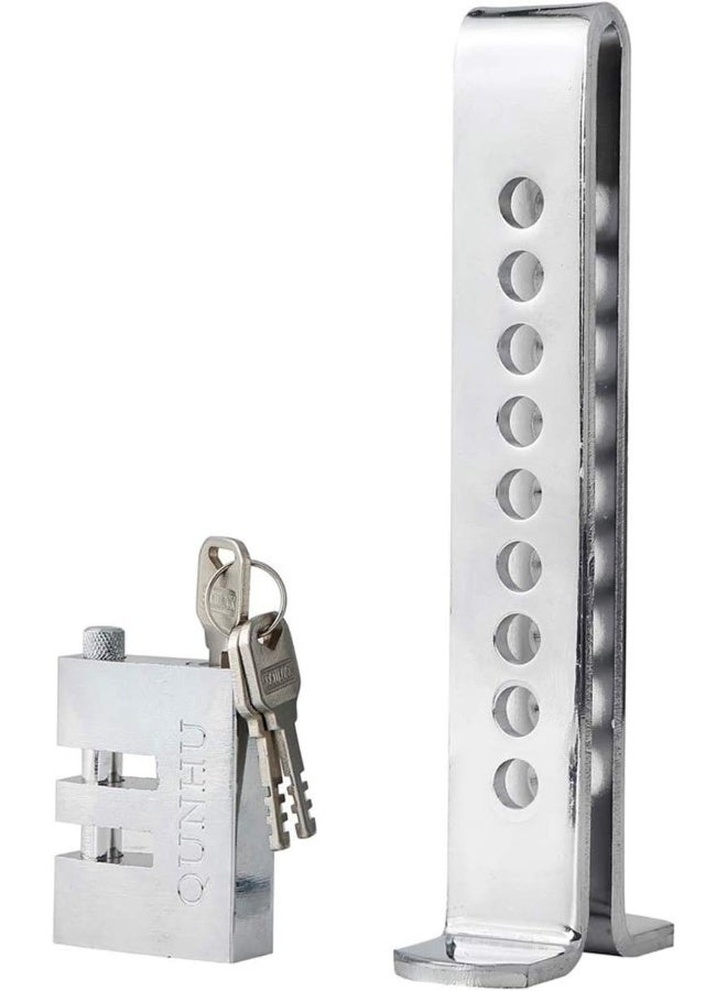 FLK Tech Car Lock Stainless Steel Clutch Lock Accelerator Lock Anti-Theft Device with 3 Keys - Image 1