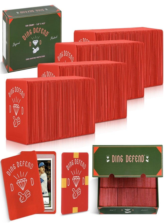 Storage Standard Ding Defend 510 Pack Trading Card Mailing Protectors - Hard Plastic Slab - Diamond Hands Card Guard Packaging Pads for Collectibles, Shipping & Hobby Supplies - 3.5 x 4.5 Inches - Image 1