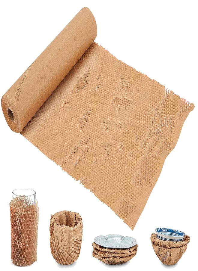 FNXAOR Honeycomb Packing Paper, 15" x 300' Packing Paper Substitute Alternative for Bubble Cushioning Wrap for Moving Shipping Packaging, Recyclable Moving Supplies Bubble Packing Wrap Protective Roll - Image 1