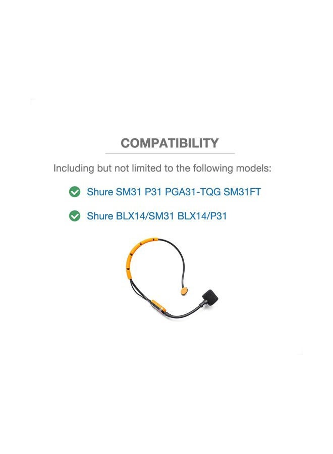 Voarmaks 5 قطع أغطية ميكروفون SM31 متوافقة مع شوري SM31 P31 PGA31-TQG SM31FT، BLX14/SM31 BLX14/P31 نظام ميكروفون لاسلكي/سماعة رأس، فلتر صوتي من رغوة عالية الكثافة (أسود) - Image 3