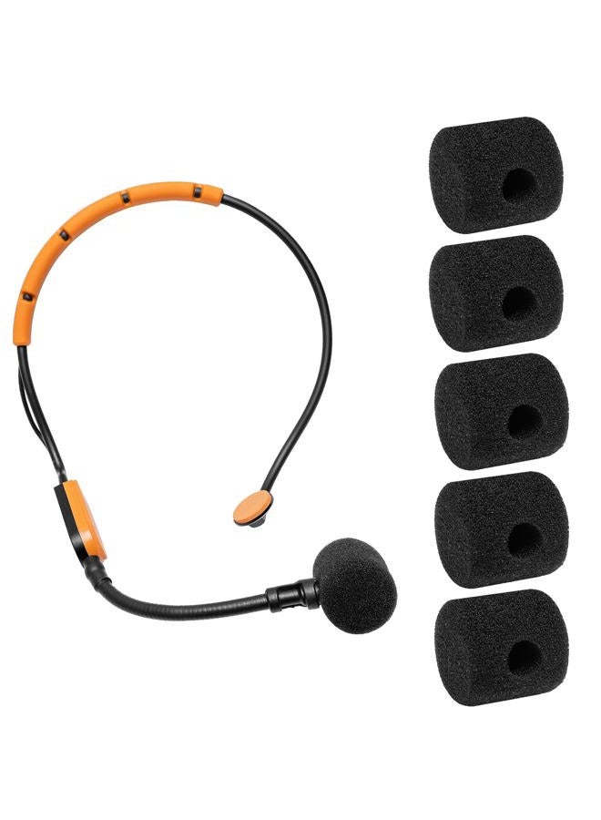 Voarmaks 5 قطع أغطية ميكروفون SM31 متوافقة مع شوري SM31 P31 PGA31-TQG SM31FT، BLX14/SM31 BLX14/P31 نظام ميكروفون لاسلكي/سماعة رأس، فلتر صوتي من رغوة عالية الكثافة (أسود) - Image 1
