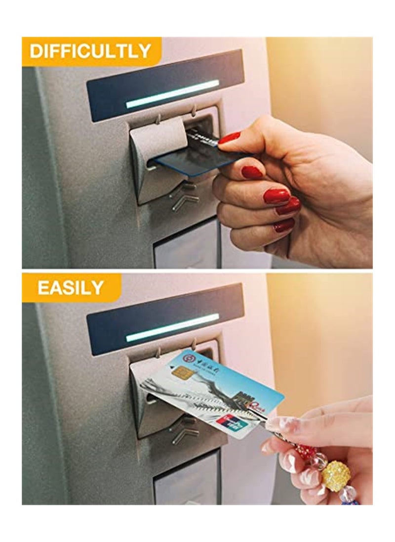 SYOSI - Credit Card Puller, 4 Pieces Debit Bank Card Grabber, Beaded ATM Card Clip Keychain Card Grabber for Long Nails - Image 1