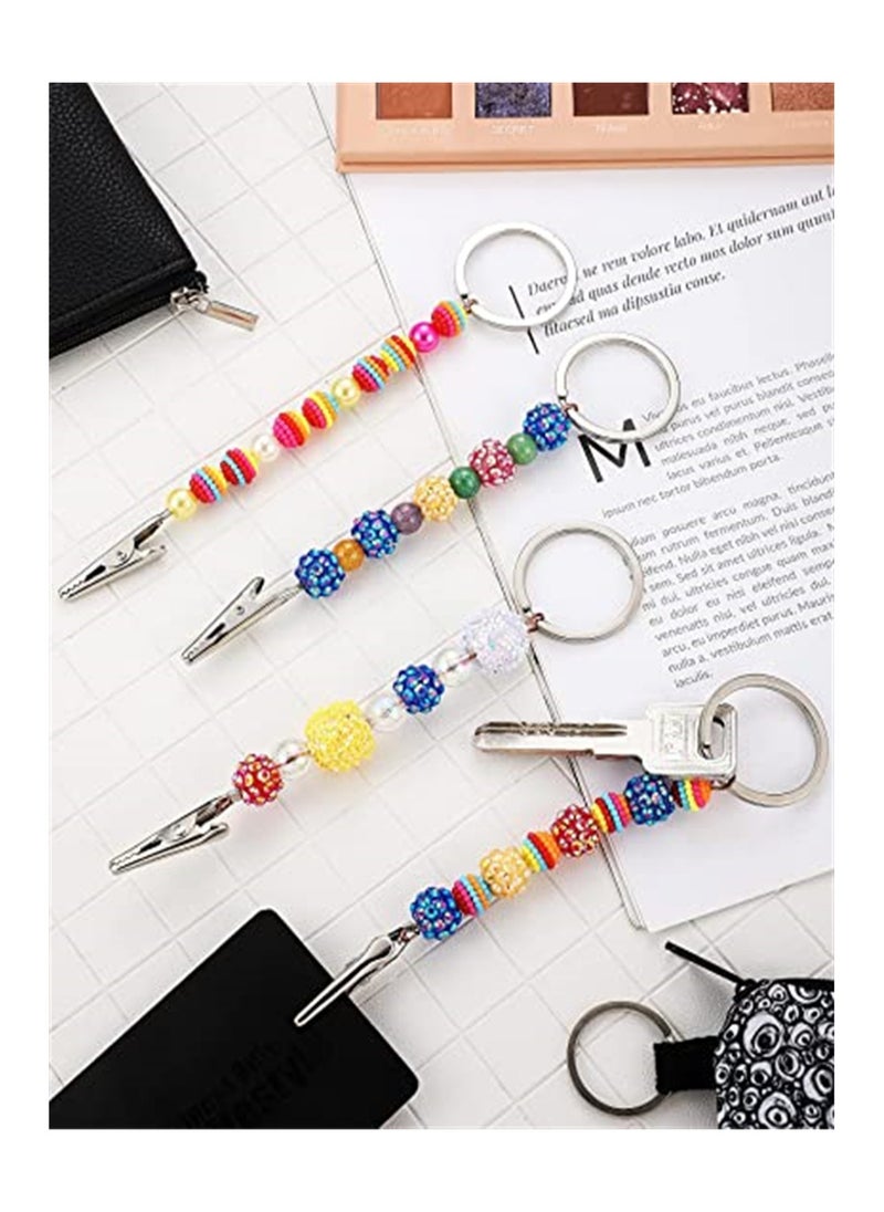 SYOSI - Credit Card Puller, 4 Pieces Debit Bank Card Grabber, Beaded ATM Card Clip Keychain Card Grabber for Long Nails - Image 1