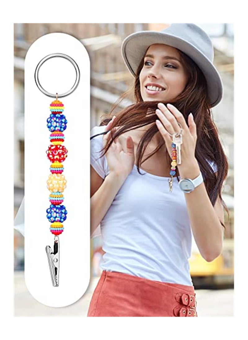 SYOSI - Credit Card Puller, 4 Pieces Debit Bank Card Grabber, Beaded ATM Card Clip Keychain Card Grabber for Long Nails - Image 1