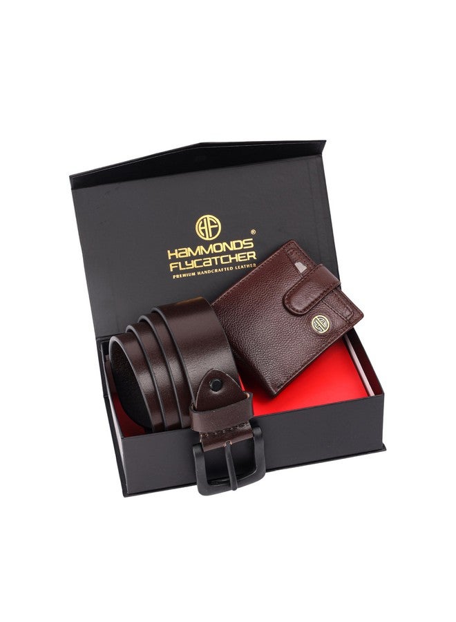 HAMMONDS FLYCATCHER Genuine Leather Belt Wallet Combo Christmas Gifts Set for Men-Secret Santa Gifts for Men & Colleagues - Leather Wallet & Belt Combo-Gift Ideas for Husband,Boyfriend, Coffee Brown - Image 2