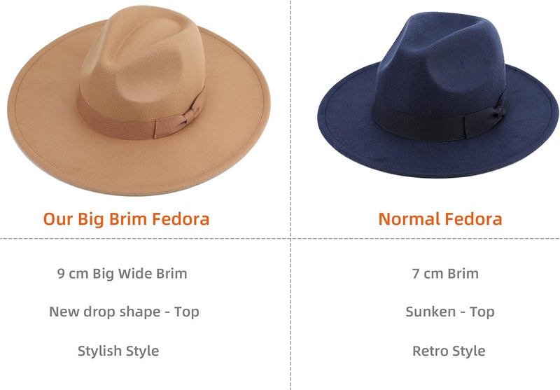 Pro Celia Big Wide Brim Women Fedora Hat - Image 4