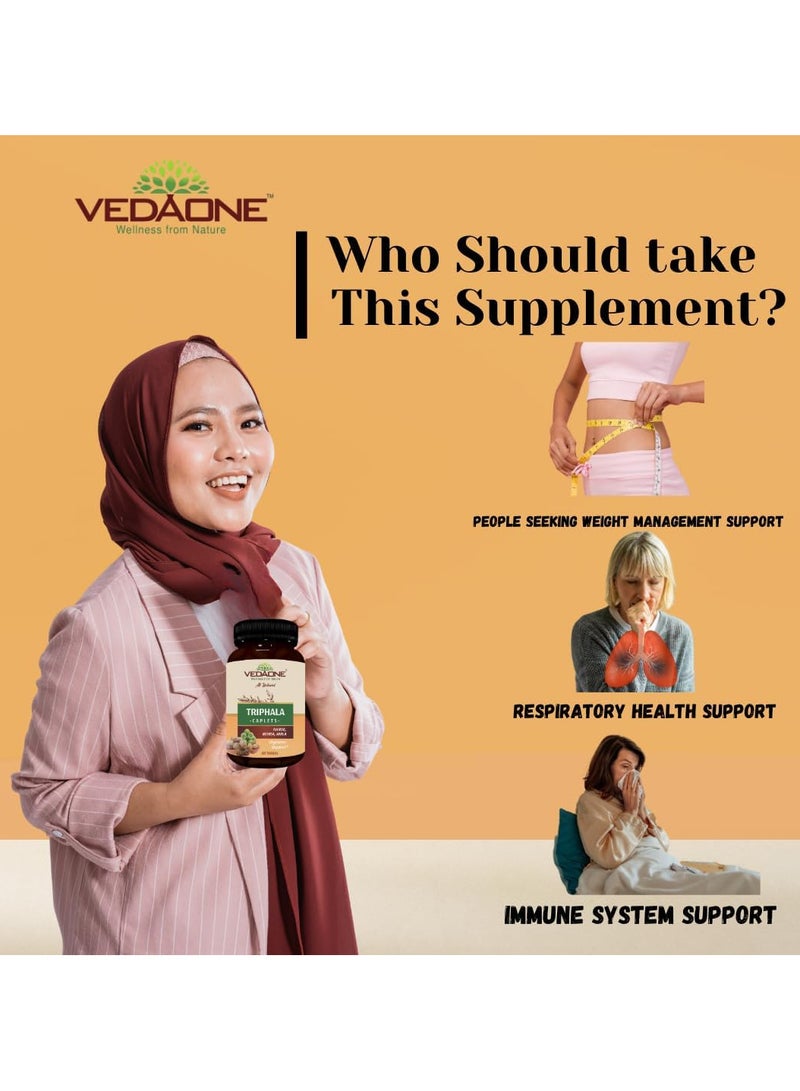 VedaOne Triphala Tablets | Natural Digestive Support with Harde, Behda & Amla | 60 Tablets | Detox, Digestion, Immunity & Liver Health - Image 4