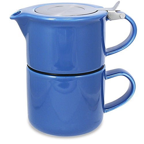 FORLIFE Tea for One with Infuser, 14-Ounce, Blue - Image 1