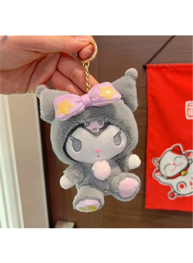 5in Plush Keychain,Cute Sanrio Plush Keychain Stuffed Animal Toys Anime Pendant Doll Accessories, - Image 1