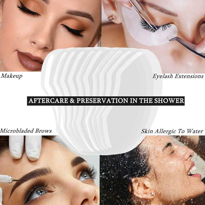 LWBTOSEE Disposable Plastic Eye Shieldfor Microblading Permanent MakeupEyelash Extensions Eyes Cataract Surgery Eyelid Blepharoplasty Aftercare50pcspack - Image 5