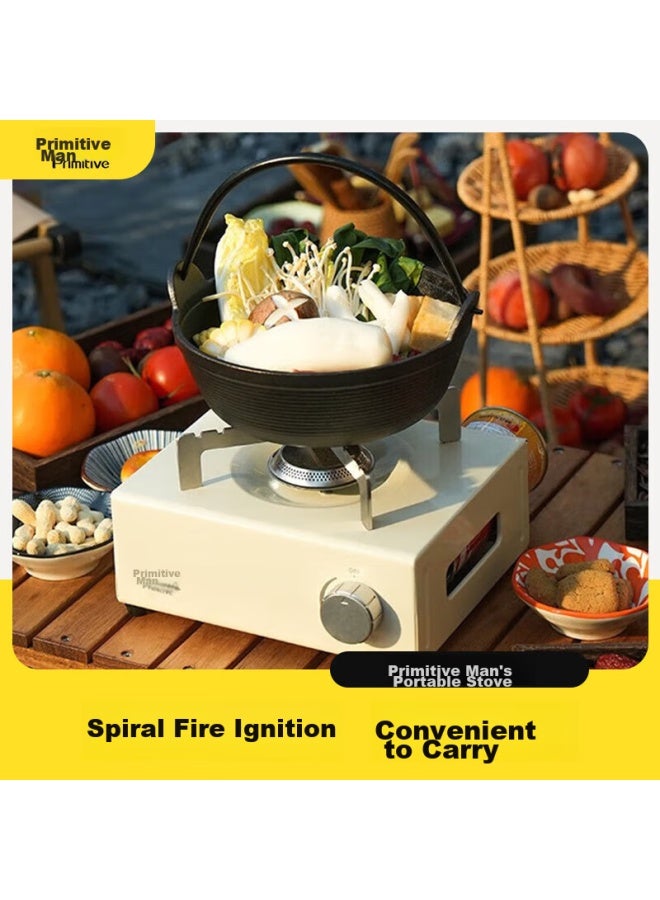 Primitive Man Original Human Portable Camping Stove, Outdoor Cooking Equipment, Magnetic Cartridge Stove, Gas Stove - Image 1