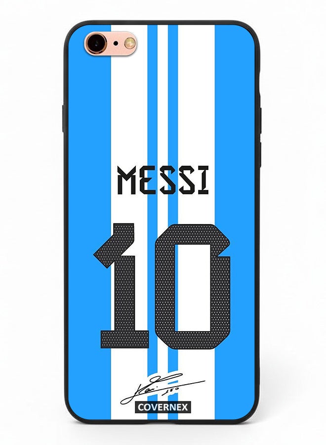 Covernex Apple iPhone 6s Plus Protective Case Cover Printed Featuring Lionel Messi National Team Jersy Design with Signature - Image 2