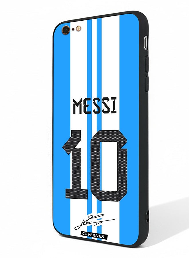 Covernex Apple iPhone 6s Plus Protective Case Cover Printed Featuring Lionel Messi National Team Jersy Design with Signature - Image 1