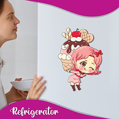 Bhai Please Baker with Cake Wooden Fridge Magnet (Pack of 1) | Character Magnets | 3 inches| Womens Day Gift, Gift for Wife, Mother, Daughter, Sister, Colleagues - Image 4
