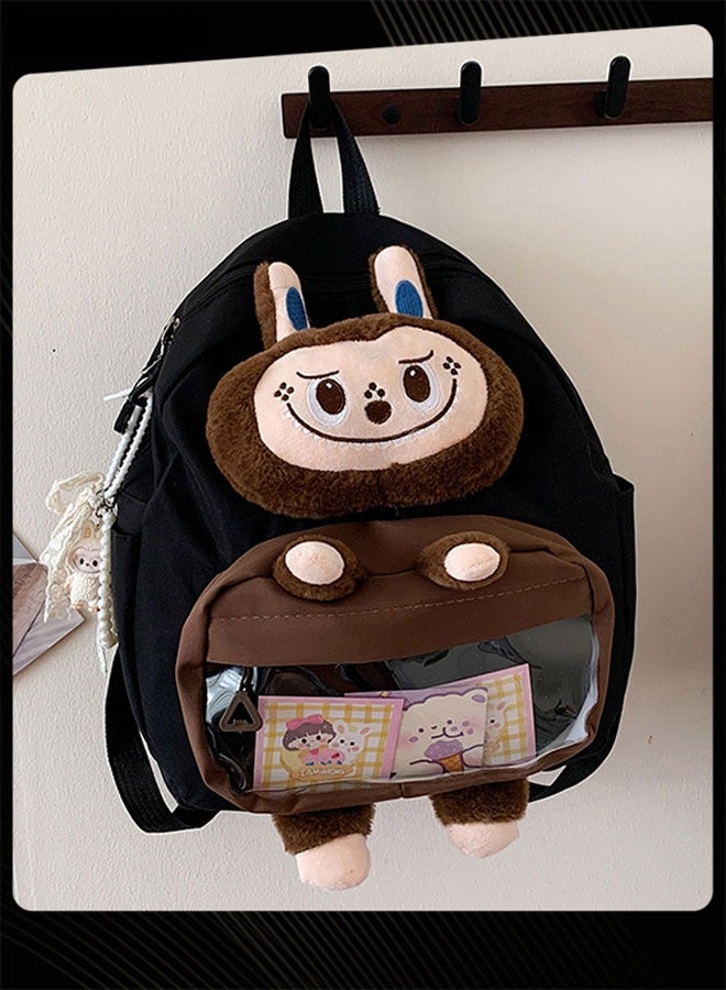 New Style Labubu Cartoon Lovely School Bag  Large Capacity Shoulder Backpack Wear-resistant Lightweight Student Backpack with Adjustable Straps for Kids - Image 2