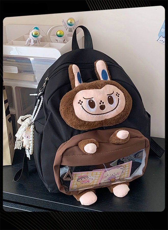 New Style Labubu Cartoon Lovely School Bag  Large Capacity Shoulder Backpack Wear-resistant Lightweight Student Backpack with Adjustable Straps for Kids - Image 3