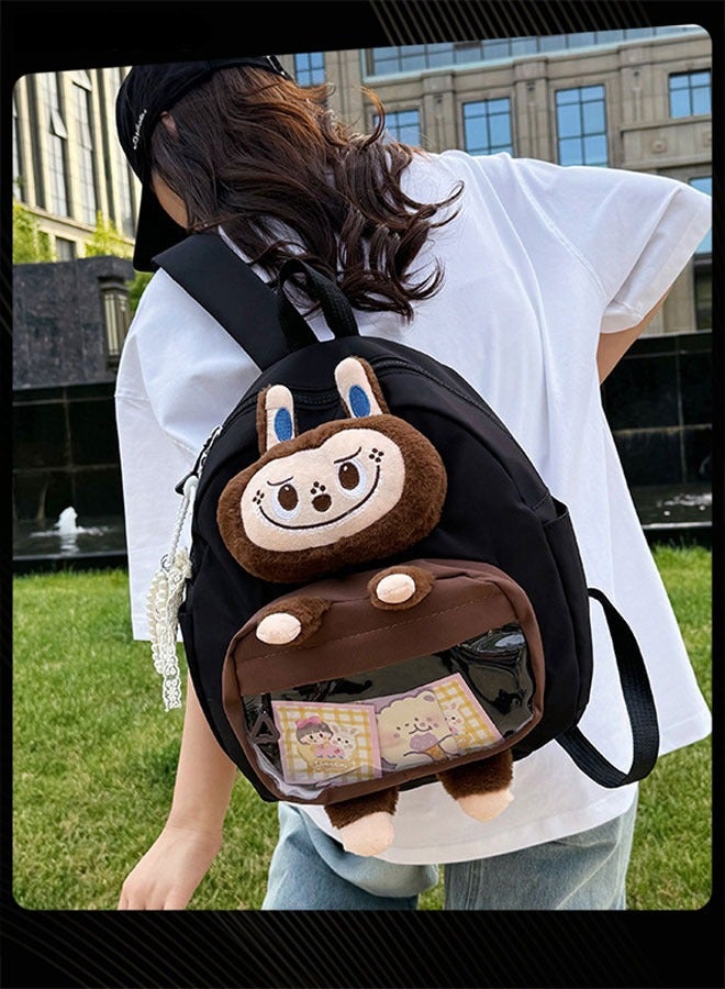 New Style Labubu Cartoon Lovely School Bag  Large Capacity Shoulder Backpack Wear-resistant Lightweight Student Backpack with Adjustable Straps for Kids - Image 4
