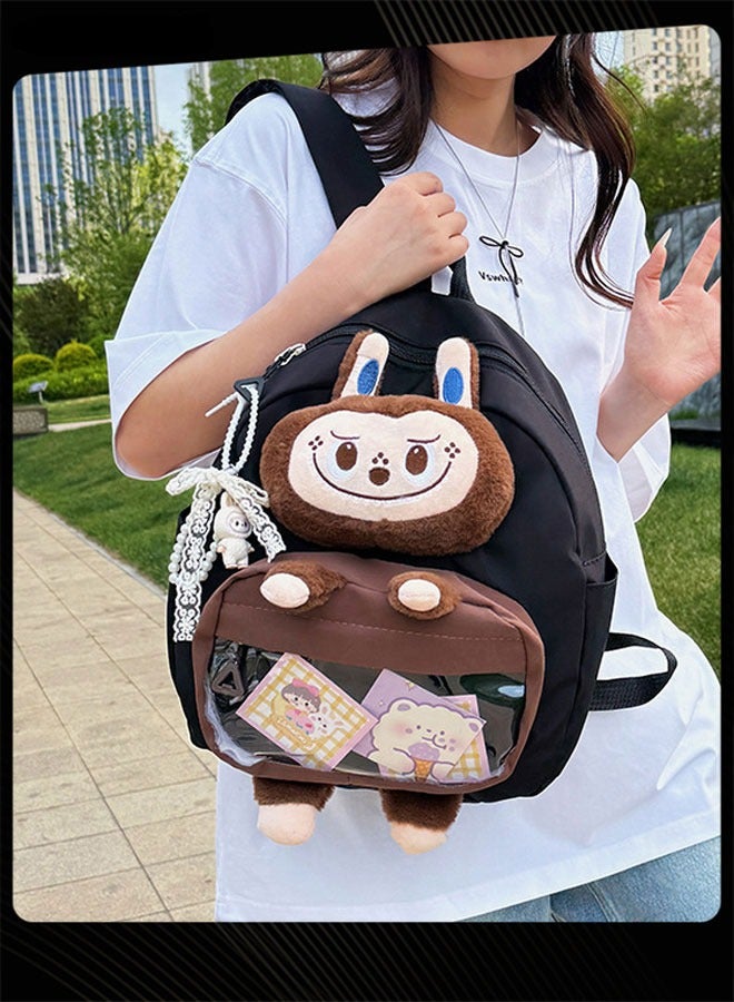New Style Labubu Cartoon Lovely School Bag  Large Capacity Shoulder Backpack Wear-resistant Lightweight Student Backpack with Adjustable Straps for Kids - Image 5