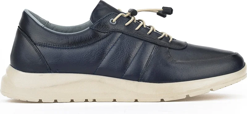 Ziya , Men's Genuine Leather Sneaker 1311013 S08 Navy Blue