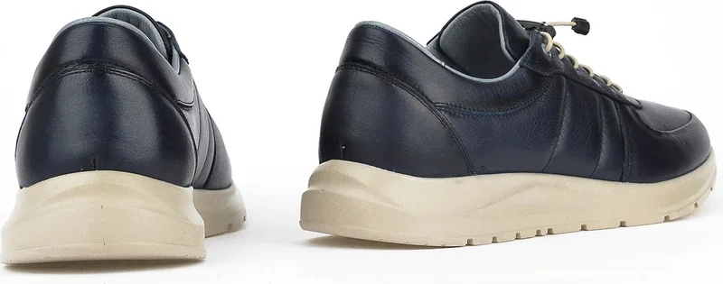 Ziya , Men's Genuine Leather Sneaker 1311013 S08 Navy Blue