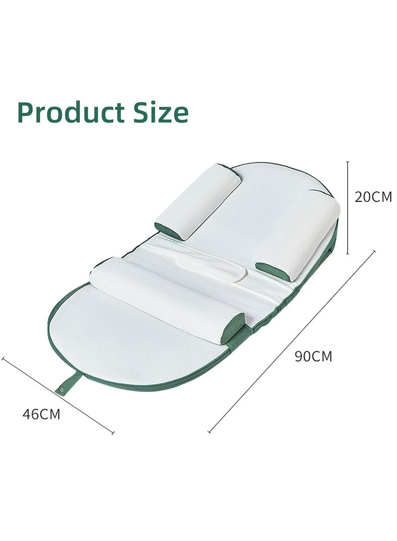 TRASSLE Baby Nests, Baby Lounger, Infant Travel Bed,Baby Nest Ultra Soft, Anti-spitting Ramp Pillow, 0-30° Height Adjustable Relieves Vomiting Milk, Intestinal Colic - Image 2