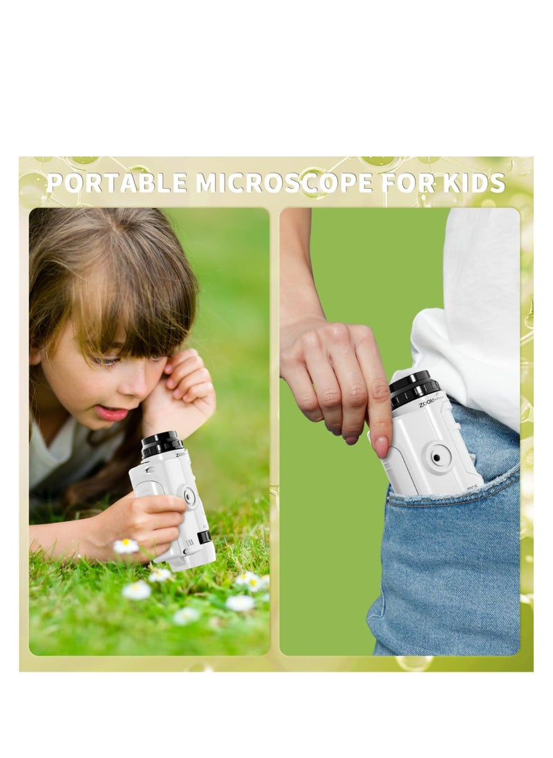 Microscope for Kids, Kids Beginner Handheld Microscope Science Kit, with 60X-120X Microscope  12 Slides, Science Experiments Kit STEM Project Toy, for for Kids Boys Girls - Image 3