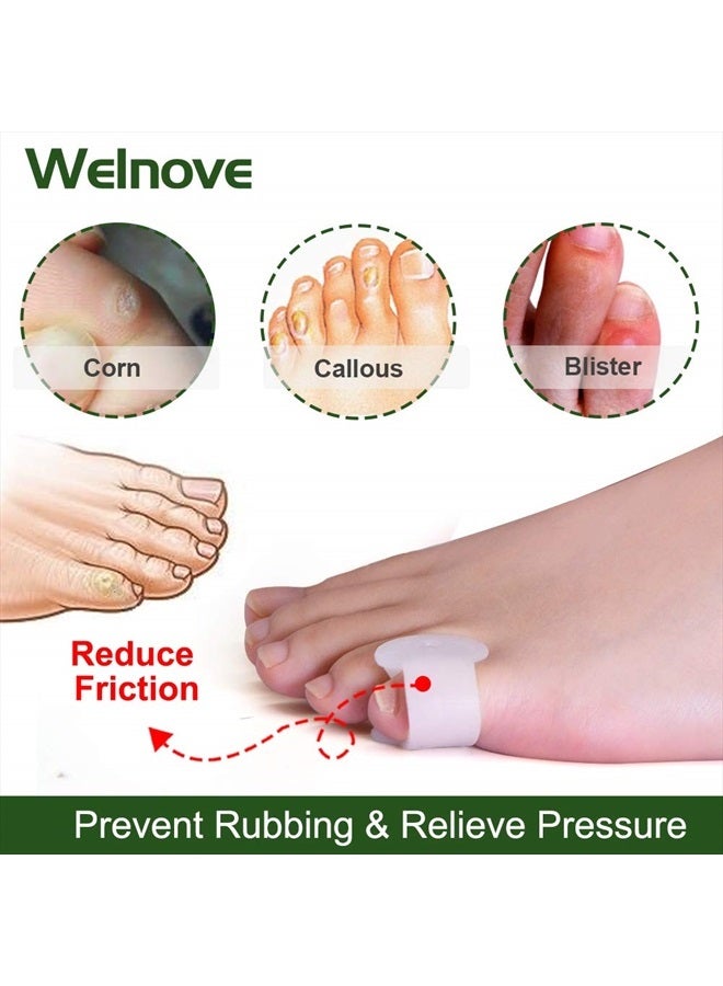 Welnove Gel Toe Separator, Pinky Toe Spacers, Little Toe Cushions for Preventing Rubbing & Relieve Pressure (Pack of 12)  - Image 3