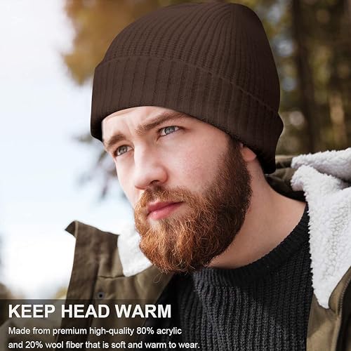 NORTHWIND Ribbed Winter Cap for Men and Women, Beanie Woolen Cap for Women, Winter Wear, Beanie Cap for Men, Woolen Cap for Man (Brown) - Image 2