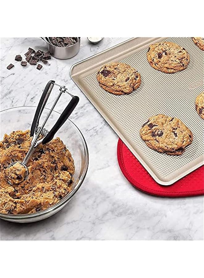 رينكس مغرفة كوكيز ايس ك م الستالس ستيل للخز مع اطلاق زاد 50 ملم، مة طيخ مضادة لل للعجي والسكويت والايس ك ومخروط الثلج واللحوم والفواك - Image 5
