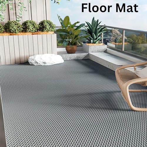 Purav Light Anti-Skid Non-Slip Waterproof Rubber Door Mat for Home Outdoor Entrance Large Size Foot Mats (2x6 Feet, Grey) - Image 4