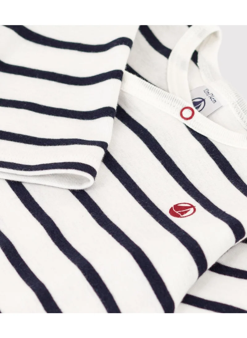 Petit Bateau Babies' Stripy Rib Knit Pyjamas