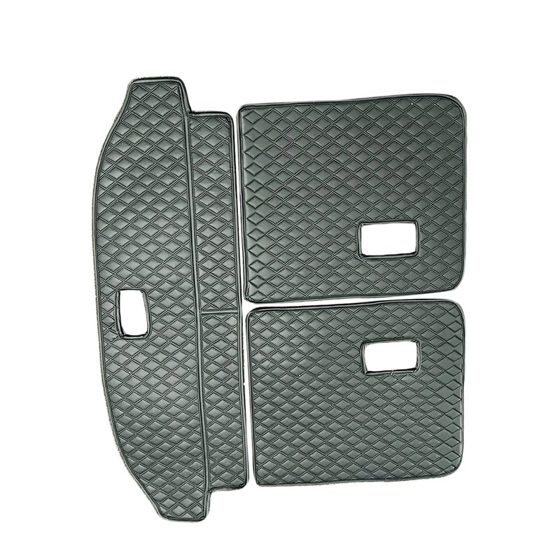 MATLE Premium 7D Boot/Trunk Mats Compatible for XUV 700 7 Seater ||Luxury Leather Double Layered||Complete Set 3 PCS ||100% Waterproof and Washable (Black) - Image 3