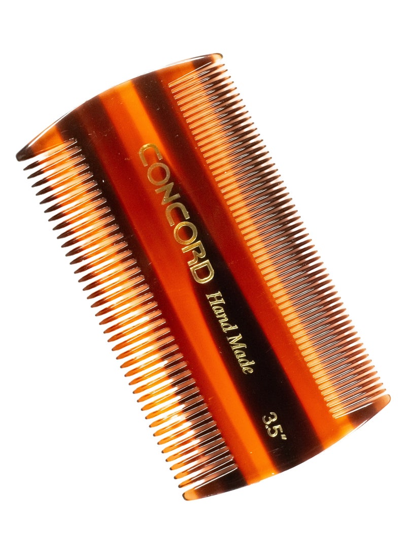 CONCORD 3.5 Inch Handmade Comb, Lice Comb | Duel-Spaced Teeth Comb (Wide & Fine), Round Teeth | Antistatic Comb for Wet or Dry Hair, For All Hair Type | Made in India - Image 1