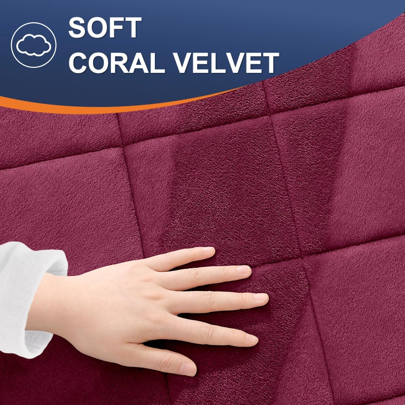 OLANLY Memory Foam Bath Mat 24x16  Ultra Soft and Absorbent Bathroom Rugs  Machine Washable  Comfortable Bath Carpet for Bathroom Floor  Tub and Shower  Burgundy - Image 3