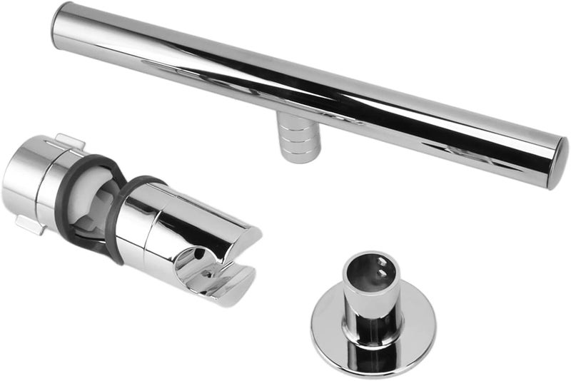 Jeanoko Shower Head Holder Adjustable Copper Handheld Bracket for Slide Bar, Rotatable for Comfortable Shower Experience, Head Holder with Connecting Rod for Most Showers - Image 3