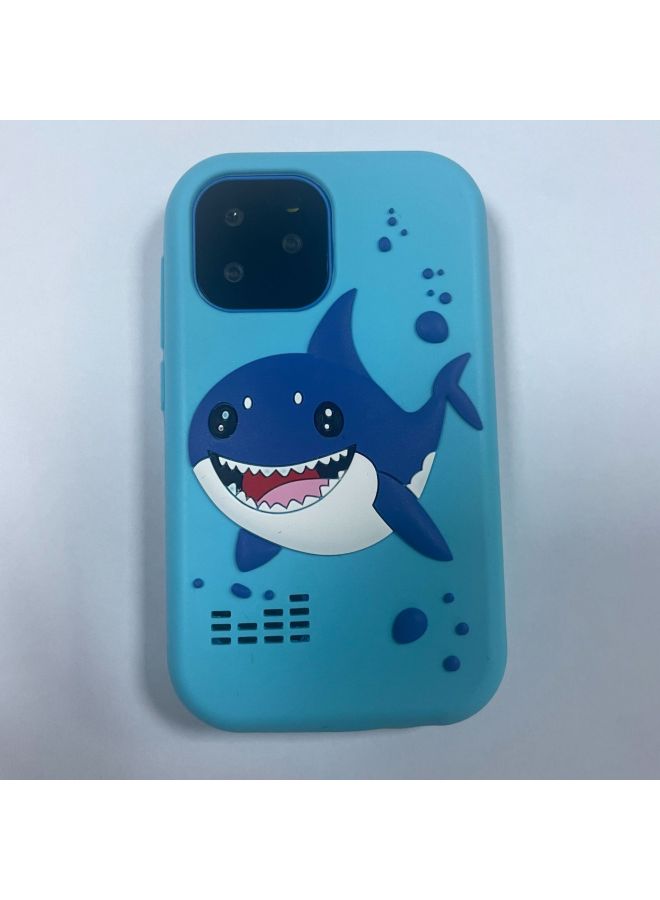 Generic E-commerce S3 Children Smart Touch Phone Silicone Phone Case Unicorn Toy Shark Anti-fall-Color:Royal Blue  - Image 5
