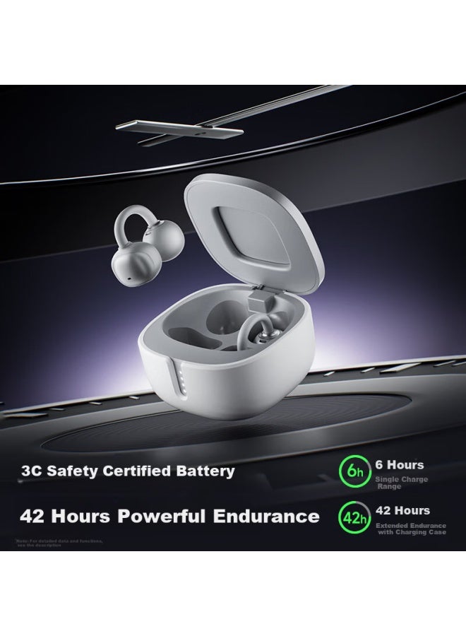 Sibyl Ec200 Bluetooth Bone Conduction Ear Clip Wireless Open-ear Sports Running Headphones New Model Long Battery Life Noise Cancelling High-quality Sound Non-in-ear Ear Hook - Image 3