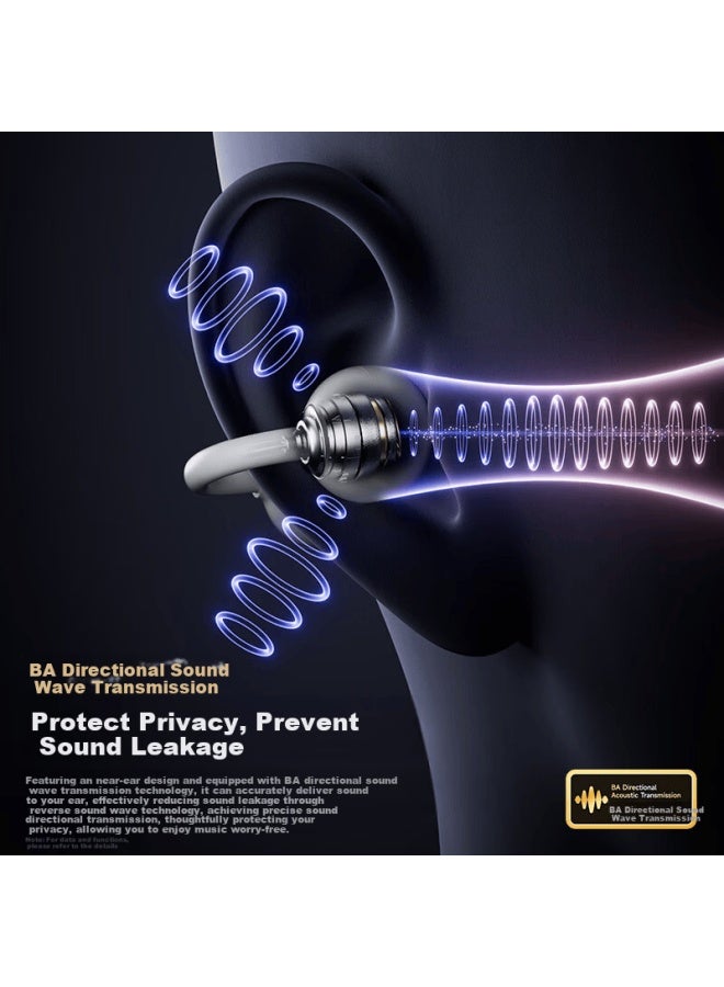 Sibyl Ec200 Bluetooth Bone Conduction Ear Clip Wireless Open-ear Sports Running Headphones New Model Long Battery Life Noise Cancelling High-quality Sound Non-in-ear Ear Hook - Image 2