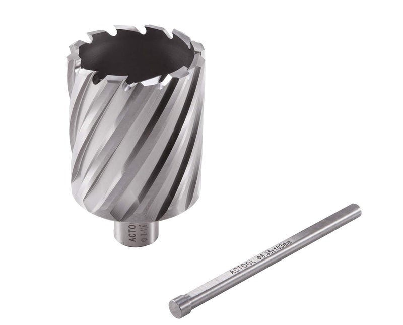 ACTOOL 2-1/8" Diameter × 2" Depth of Cut HSS ANNULAR Cutter with 3/4'' Weldon Shank - Image 5