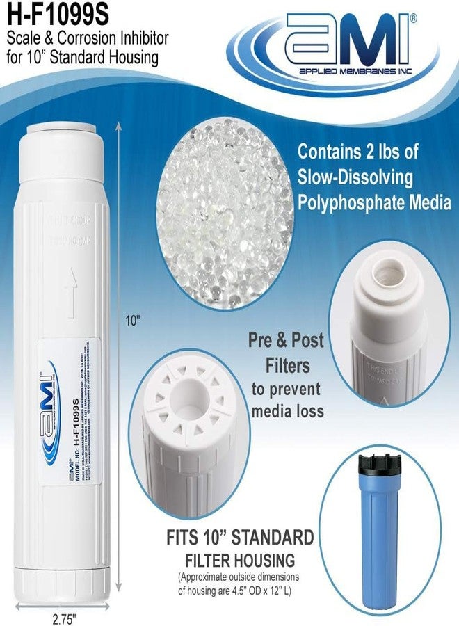 AMI Scale and Corrosion Inhibitor | Polyphosphate Filter Cartridge Water Conditioner Prevents Scale Formation | Applied Membranes H-F1099S - Image 2