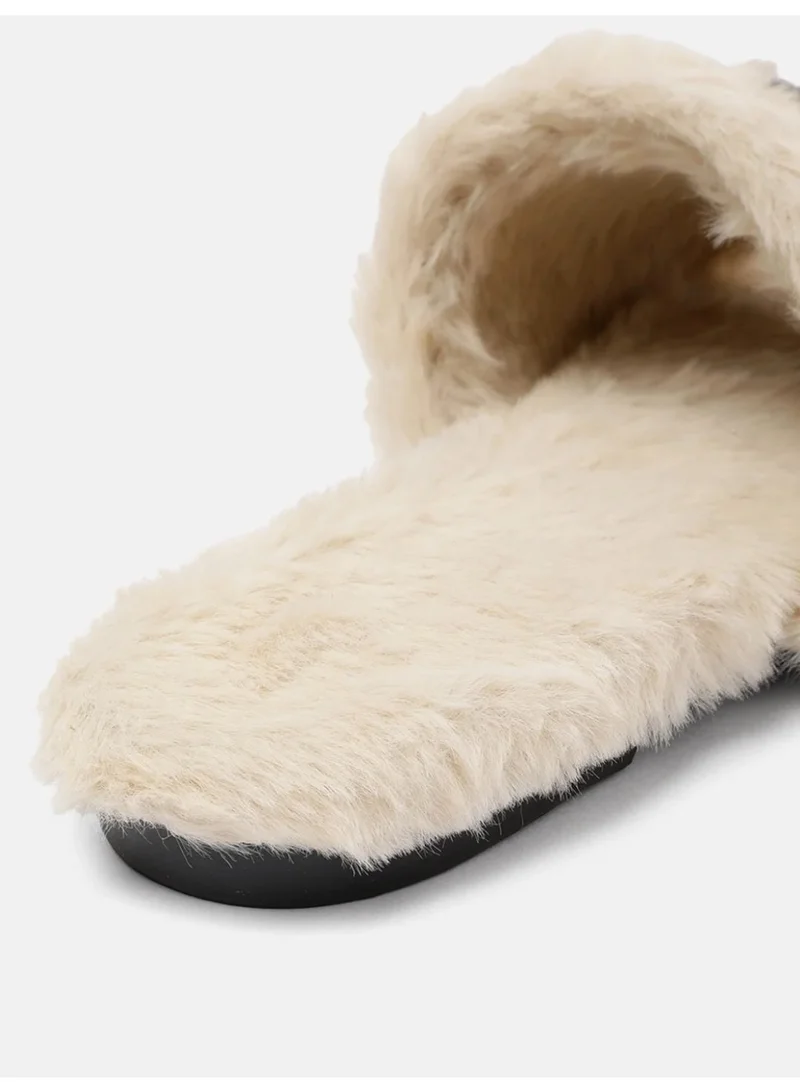 ZORIWORLD  Butterlove Chic Indoor Slipper Slides Soft Vegan Fur & Lightweight Cushioned Sole with Love Design for Women | Best Price UAE