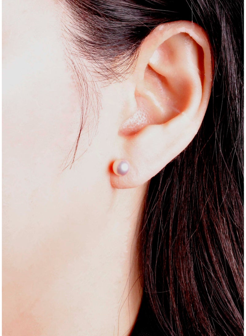 MIKURA Earrings, Freshwater Pearls, A Quality, Natural Multi Color, 6.5-6.0MM, 18KY - Image 4