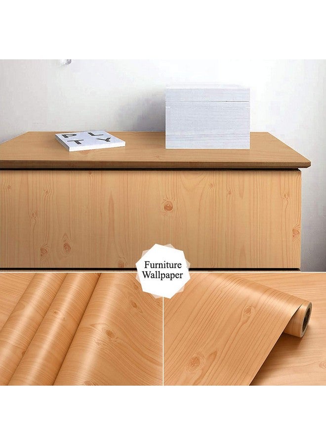 wolpin Wall Stickers Solid Wallpaper Wood Grain (45 Cm X 10 M) Diy Self Adhesive Vinyl Door, Office, Wooden Furniture, Shelf Liner, Almirah, Table Top, Cabinets Brown - Image 5