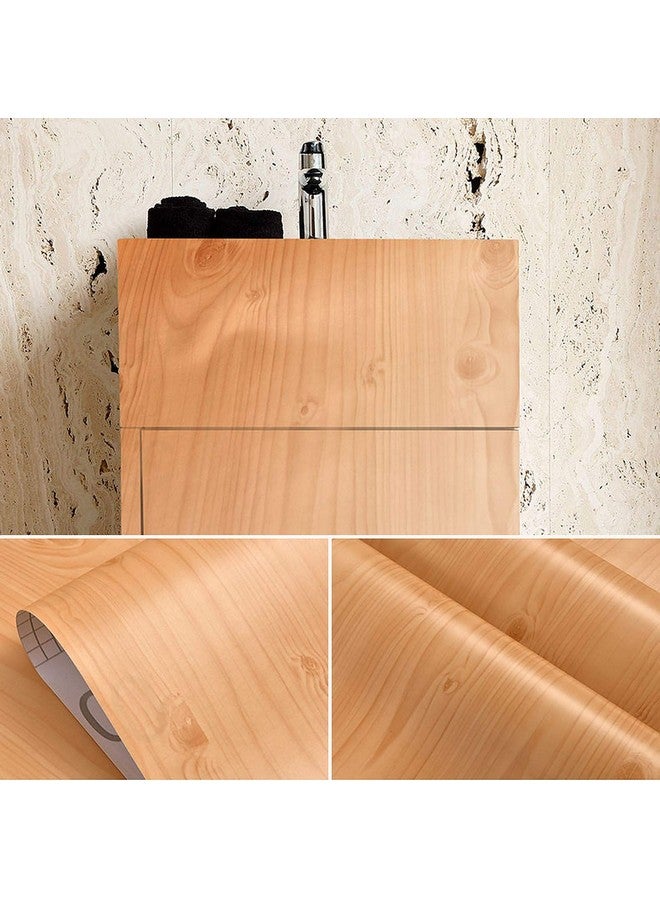wolpin Wall Stickers Solid Wallpaper Wood Grain (45 Cm X 10 M) Diy Self Adhesive Vinyl Door, Office, Wooden Furniture, Shelf Liner, Almirah, Table Top, Cabinets Brown - Image 3