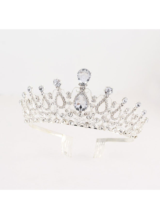 Nariele New Fashionable Bridal Headwear with Diamond Crown Wedding Accessories